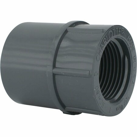 CHARLOTTE PIPE AND FOUNDRY 1 In. Schedule 80 Female PVC Adapter PVC 08101  1400HA